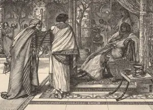 Joseph presents his father to Pharoah