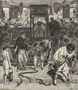 Moses and aaron before pharaoh