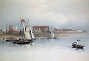 General View of the Ruins of Luxor from the Nile