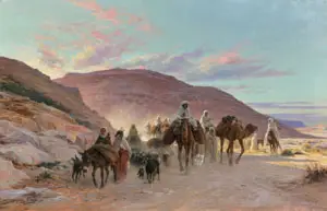 A Caravan in the Desert