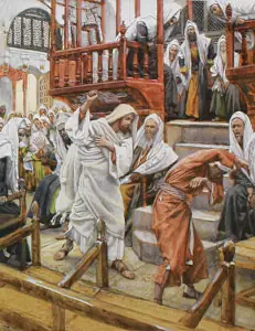 Jesus Chasing the Possessed Man from the Synagogue 