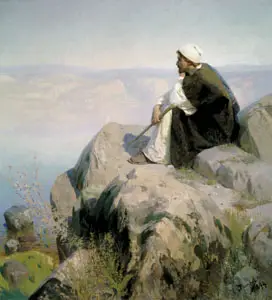 Jesus Christ Praying on the Mountain